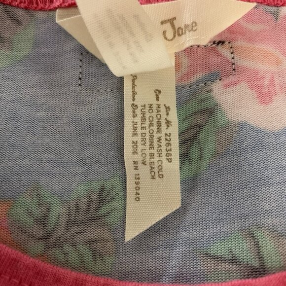 Matilda Jane Blue Stripe Floral Sleeve Pocket Tee Shirt Top Long Sleeve Small - Picture 4 of 4